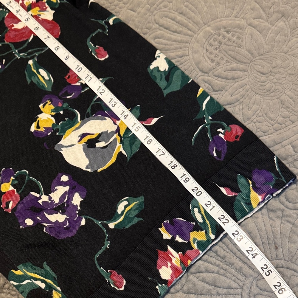 Lauren Ralph Lauren Black Floral Long Sleeve Top - Picture 9 of 10